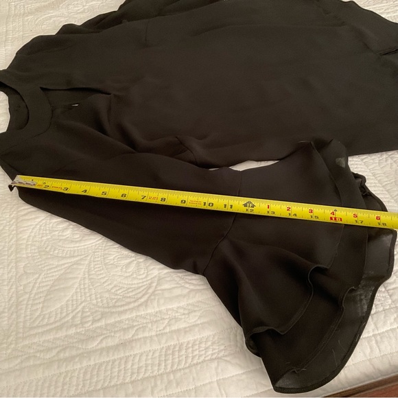 LILLY MORGAN, BLACK SHEER BLOUSE WITH KEY HOLES, SIZE: L/G - Picture 10 of 13